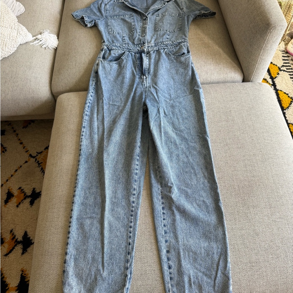 Women's Blue Denim Jumpsuit